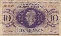 p16a from French Equatorial Africa: 10 Francs from 1944